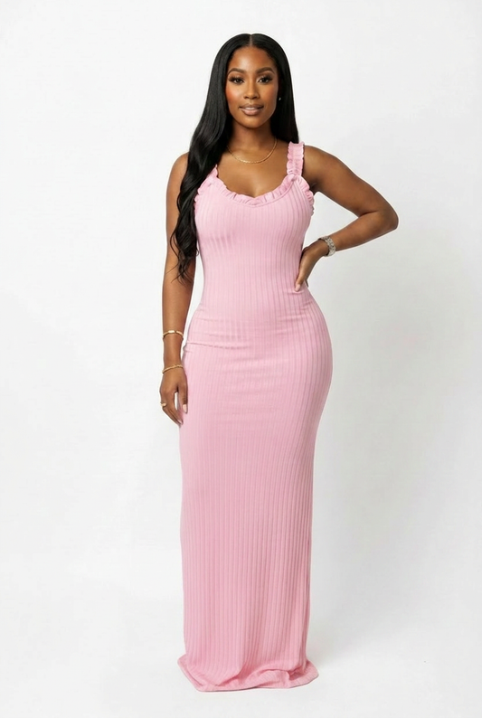 Riley Maxi Dress (Pink)